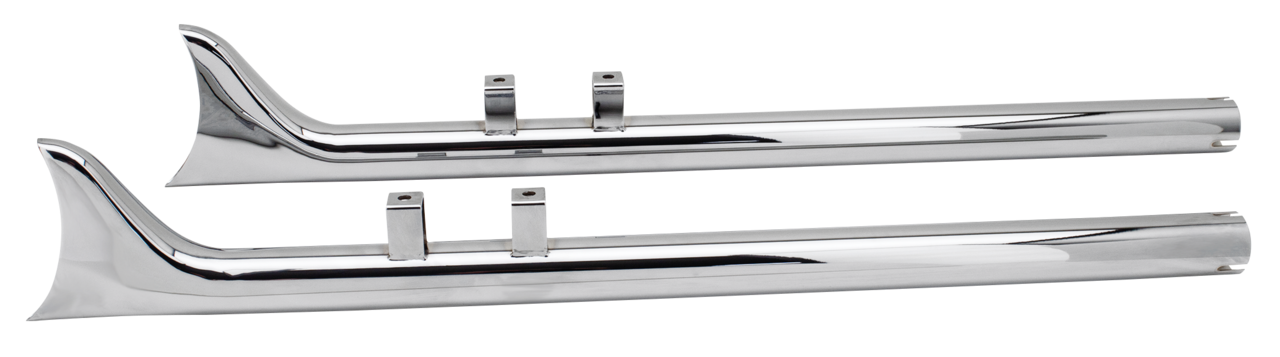 W.Gatling 36" Straight Fishtail Set Slip-On & Muffler V Twin Mfg Default Title