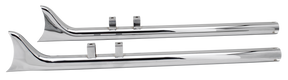 W.Gatling 36" Straight Fishtail Set Slip-On & Muffler V Twin Mfg Default Title
