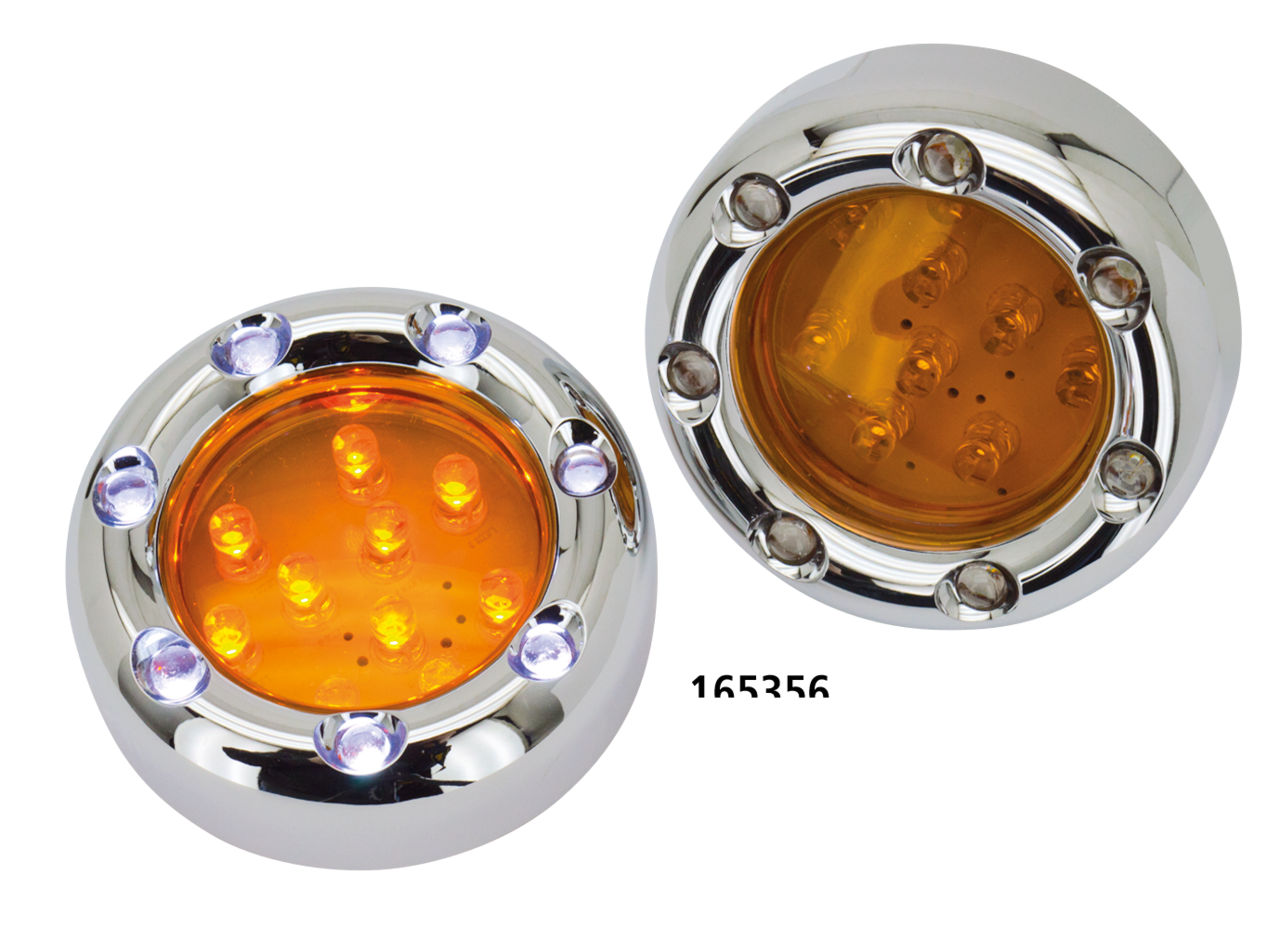Gzp Chr Duo Led Amber/ White Outer Leds Turn Signal Zodiac Default Title