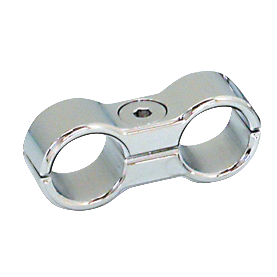 Gzp Billet Chrome Oil Line Seperator 2 H Oil Hose Clamp & Separator Zodiac Default Title