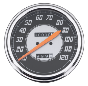 Replica Speedo Black Face 2:1 Ratio Orng Speedometer V Twin Mfg Default Title
