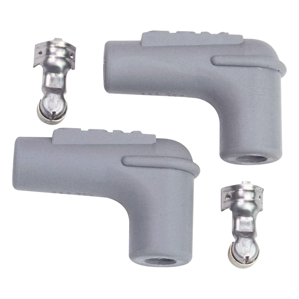 Msd 90 Deg Plug Boots, Grey, Pair Spark Plug Wire Msd Ignition Default Title