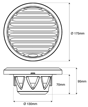 6.5" Aquatic waterproof full range co-axial speaker set, 2x50 Watt RMS (Max. 200 Watt total) Speakers Aquatic Av