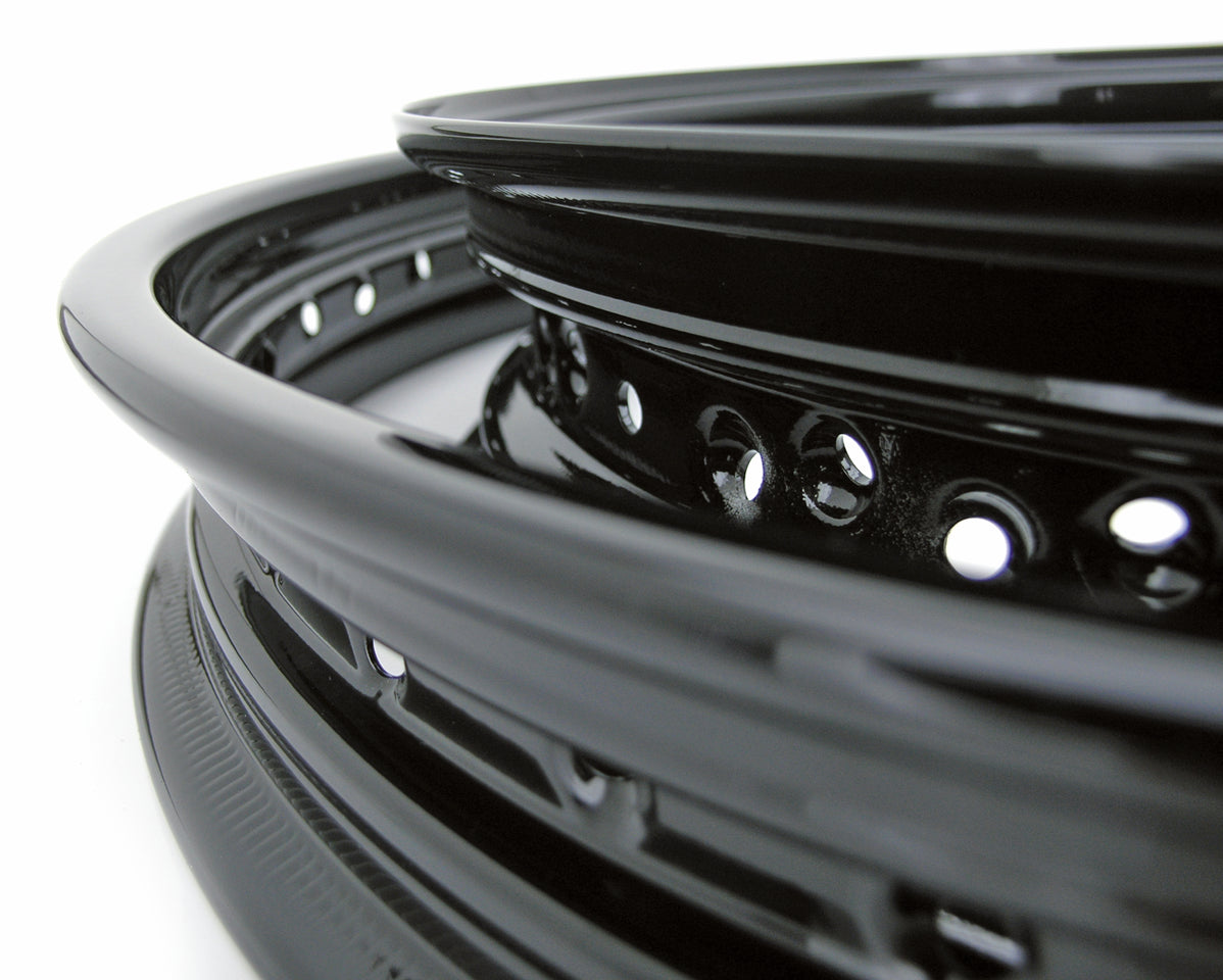 Rim Black Powdercoated 3.50x16 05 Up Wheel Rim Zodiac