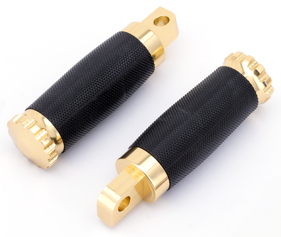 Gzp Bronzed Turbo Footpegs Black Rubb Foot Peg Zodiac Default Title