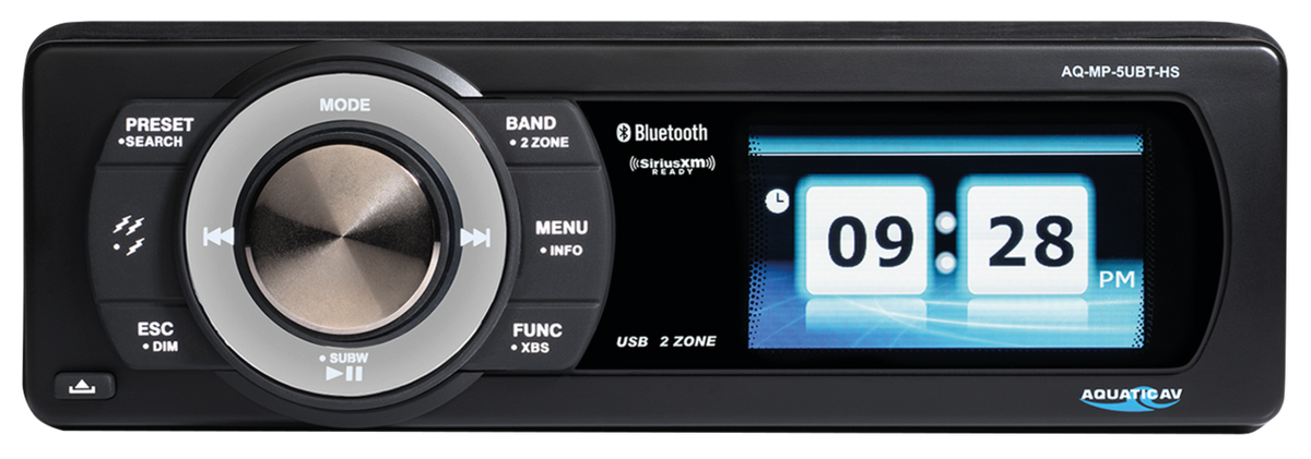 Aquatic Bluetooth Radio Gen2 - 98-13 Touring Head Unit Aquatic Av