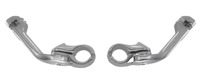 Adj. Peg Mounts Angled 5" Long Chrome Highway Peg & Mount V-Twin Manufacturing