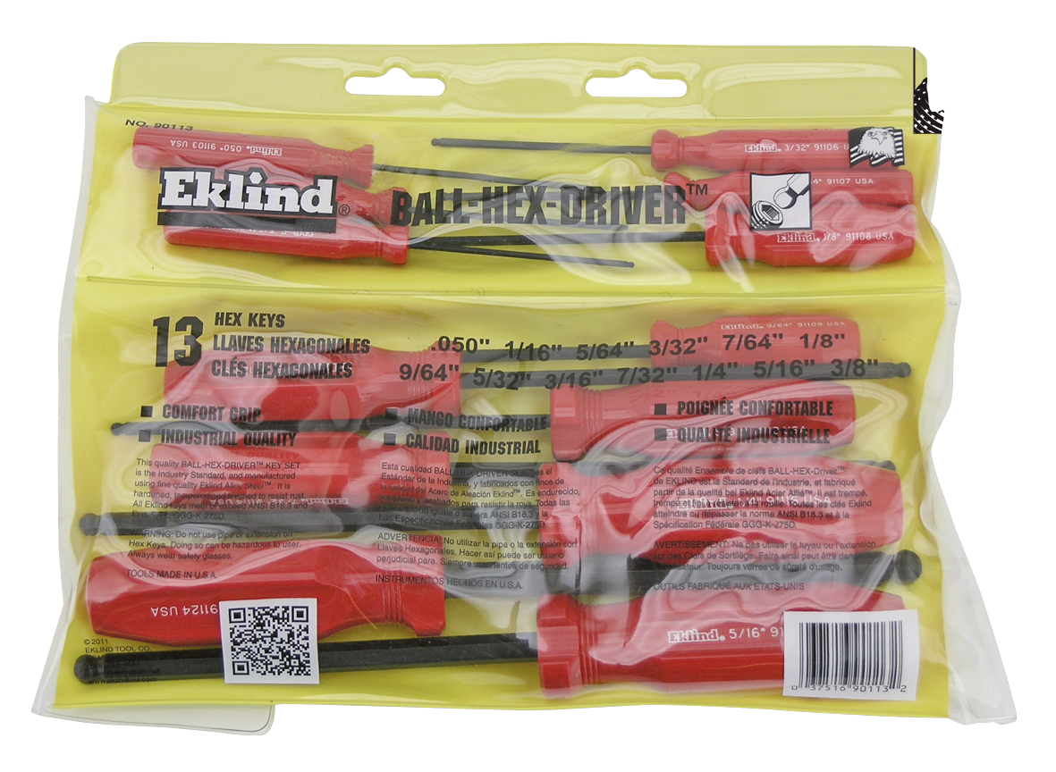 Eklind 13 Piece Inch Ball Driver Set Hex Workshop Tool Eklind Tool Company