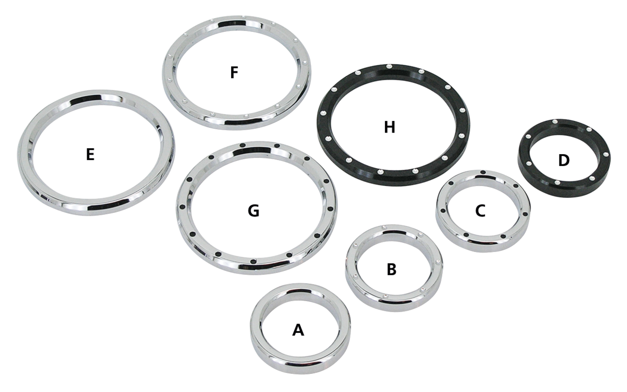 Gzp Chr Smooth Billet Instr Bezel 2" Dash Insert & Gauge Bezel Zodiac