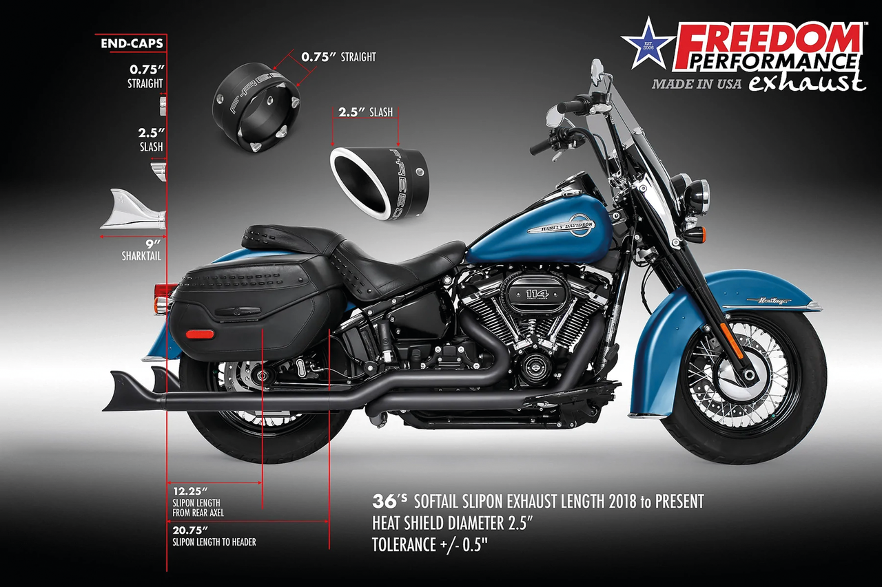 E4 36" Sharktl True Dual St18 20 Bk 2-2 Full Exhaust System Thorcat Exhaust