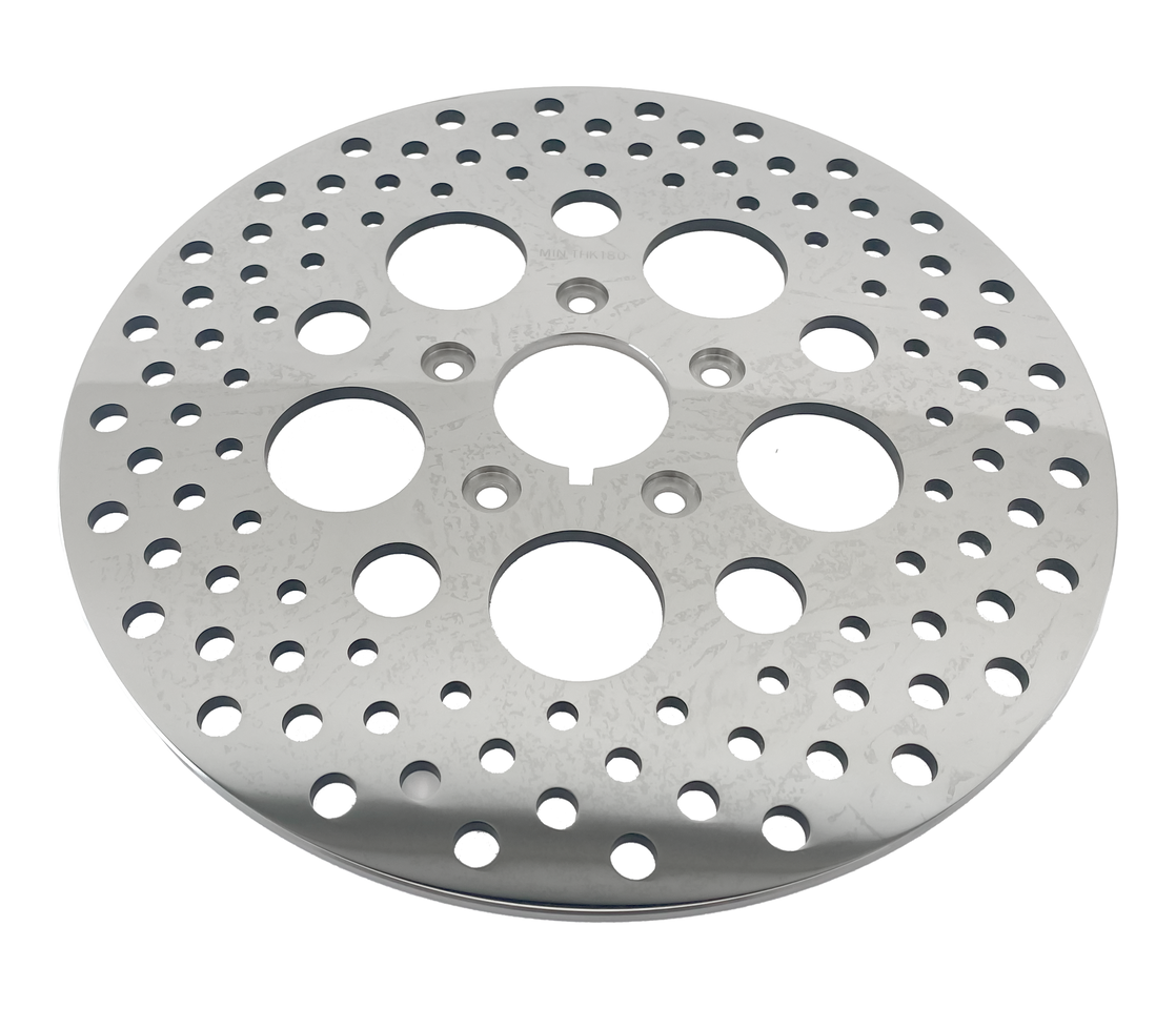 Gzp Drilled St.St. Rotor 11.5" Polished Brake Rotor Zodiac Default Title