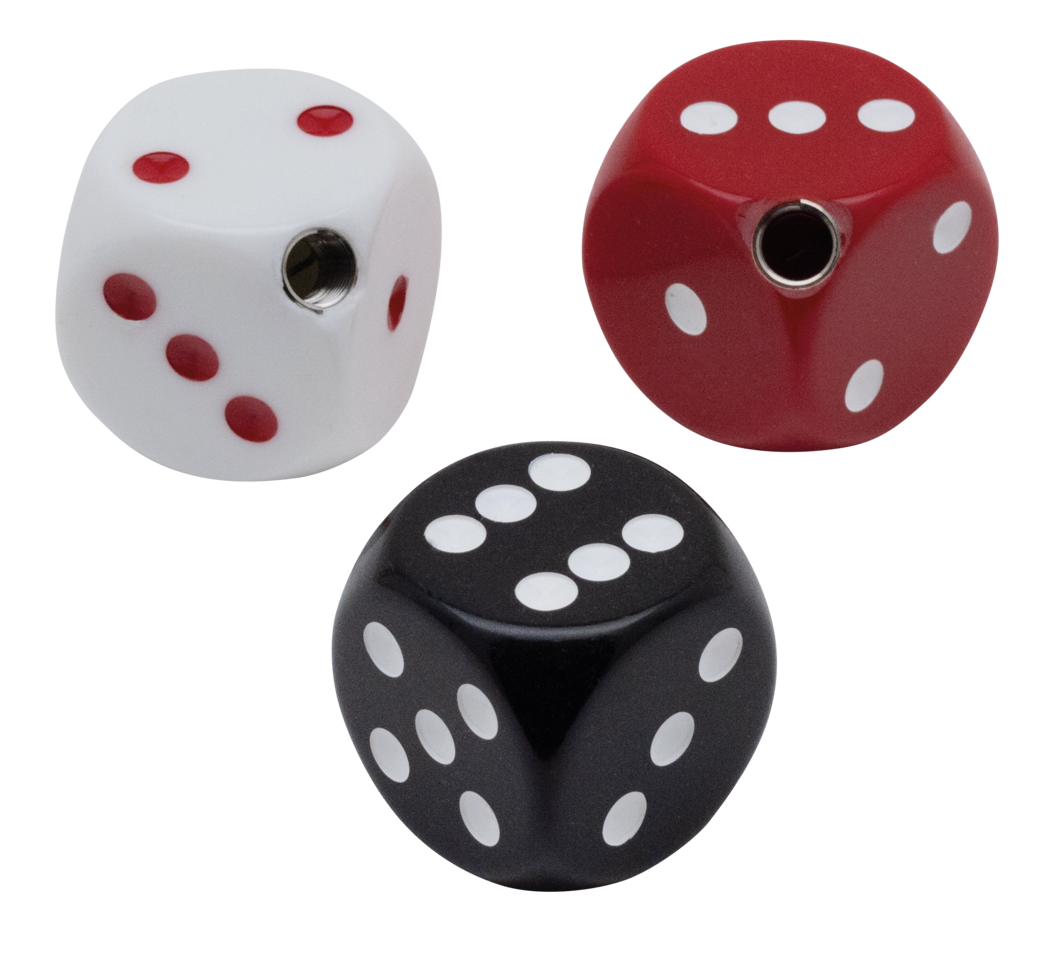 Dice Shifter Knob Black W/ White Dots Hand Shifter V Twin Mfg Default Title