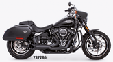 2 1 Turnout St18 Up Chr/Blk 2-1 Full Exhaust System Freedom Performance Exhaust Default Title