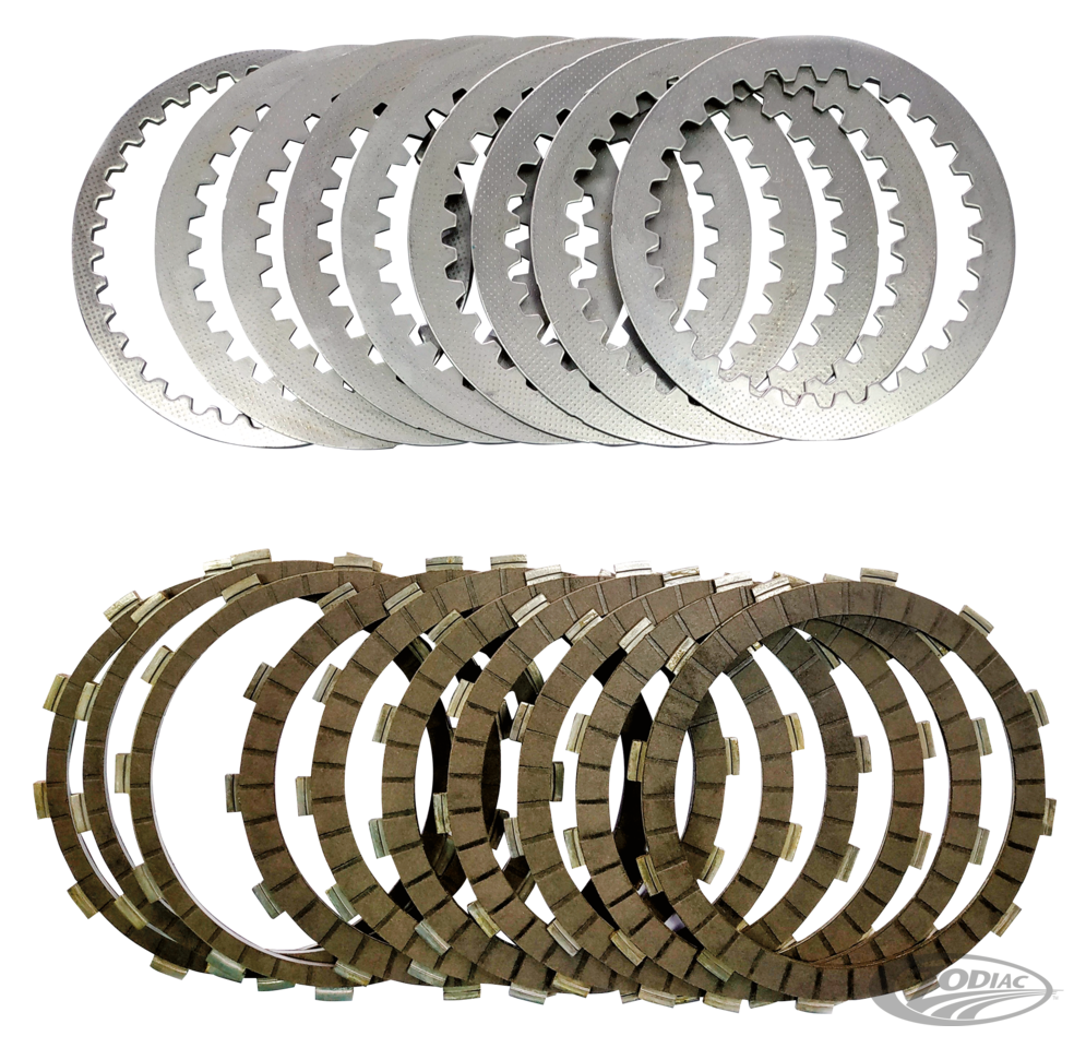 Gzp Bt17 Up Clutch Kit Steels & Friction 2013-2017 Twin Cam & 2017 to present Milwaukee Eight 3-Stud "Assist & Slip" clutch Zodiac