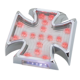 Gzp 4" Maltese Cross Clear Lens Led Tail Custom Taillights Zodiac Default Title