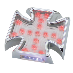 Gzp 4" Maltese Cross Clear Lens Led Tail Custom Taillights Zodiac Default Title