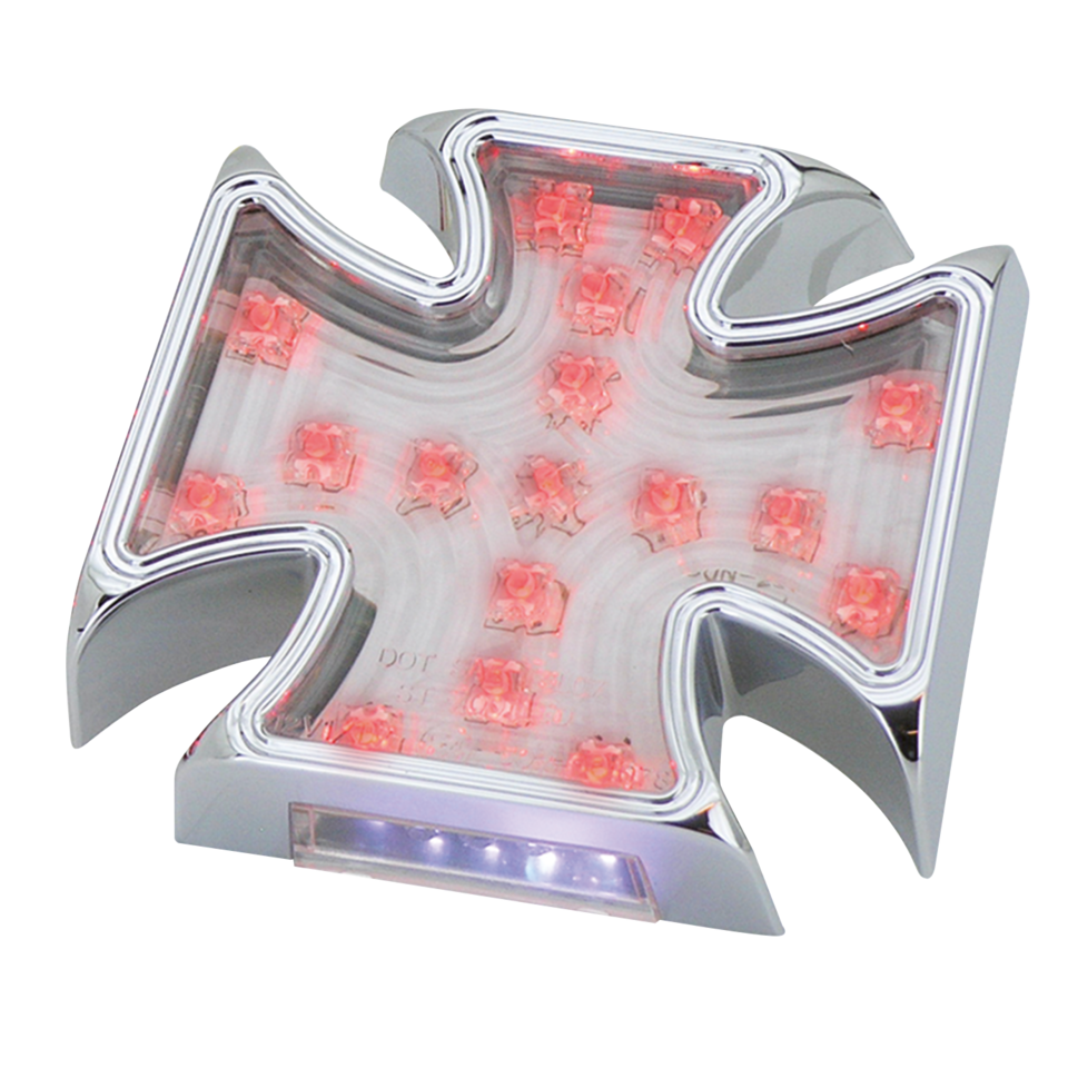 Gzp 4" Maltese Cross Clear Lens Led Tail Custom Taillights Zodiac Default Title