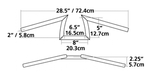 Zcp Donkey Bar 1" Chr Dimpled 6 1/2" One Inch Diameter Handlebars Zodiac
