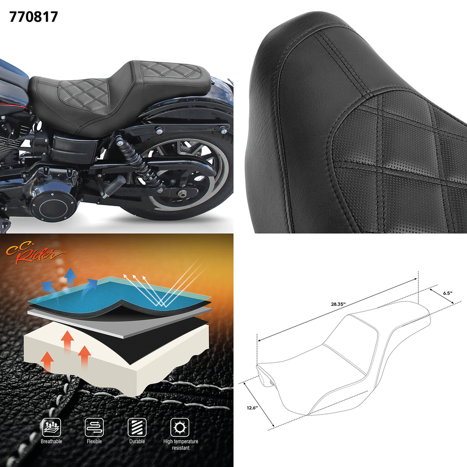 2 Up Diamond 3 Seat Black Fxd06 17 2-Up Seat C.C. Rider