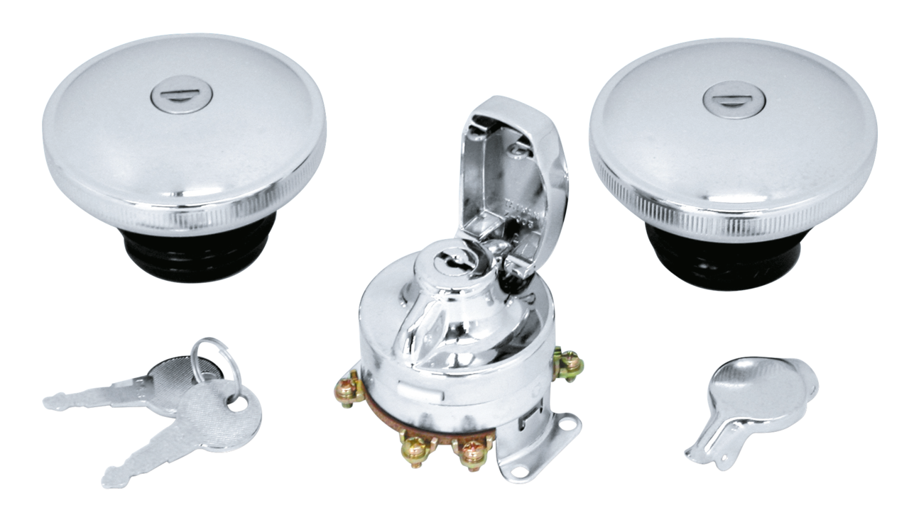 Gzp Gascap Set Late Chr W/Key+Ig.Switch Locking Gas Cap Zodiac Default Title