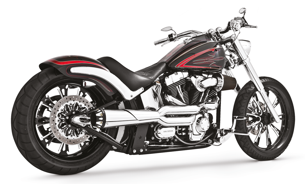 Fxcw/Fxsb Am Outlaw 2 Into 1 High Bk/Bk 2-1 Full Exhaust System Freedom Performance Exhaust Default Title