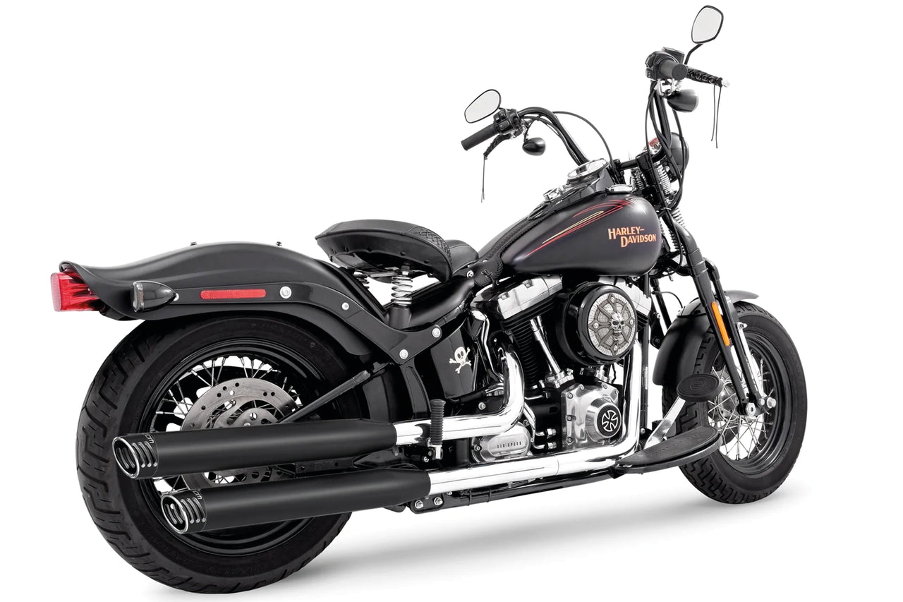 Racing Slip Ons Black/Black Flstn07 17 Slip-On & Muffler Freedom Performance Exhaust Default Title