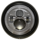 Headlight 7" Chrome/Smoked Lens Light Units Corner Value Parts Default Title