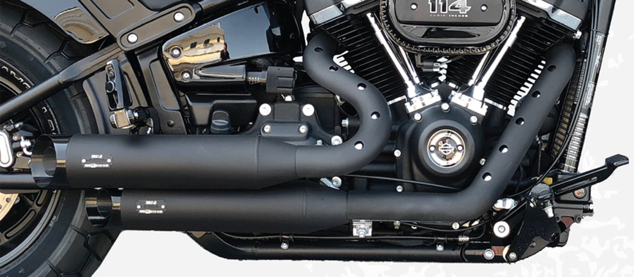 Mcj 2 2 Big Short St21 24 Black Drilled 2-2 Full Exhaust System Mcj Default Title