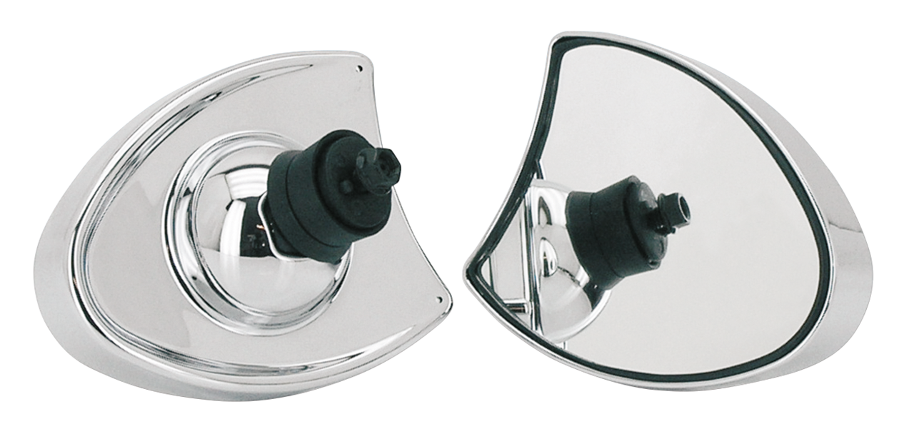 Gzp Chrome Bat Wing 96 13 Mirrors W/Light Mirror & Component Zodiac Default Title