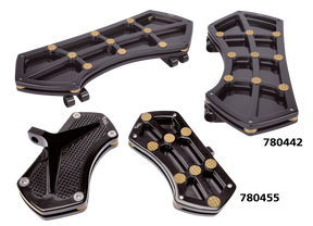 Diamond Fr Flrbrd Blk W/ Gems Brass Rider Floorboard Vity's Design