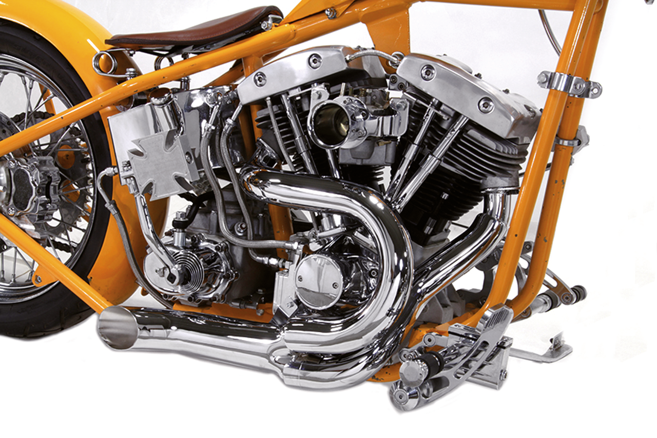 Chrome Open 2:1 Exhaust Bt70 84 2-1 Full Exhaust System V Twin Mfg