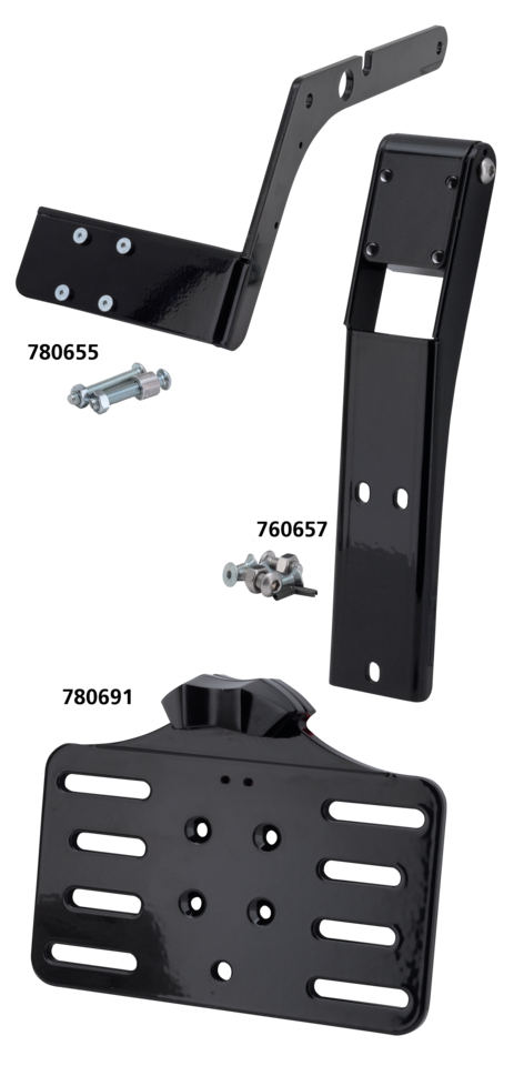 Blk Bracket Only Center Mount Xl04 Up License Plate Bracket Adapter & Part Vity's Design