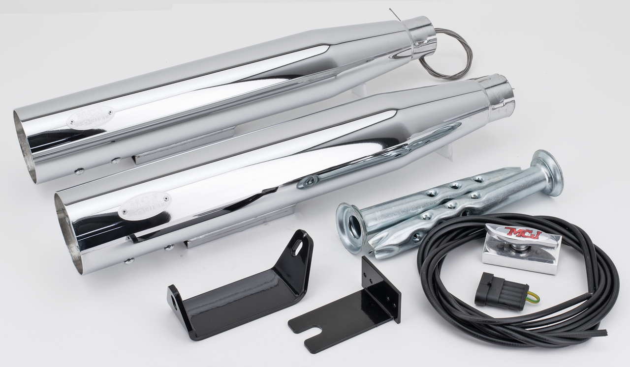 Mcj Royal Slip Ons Fxdb17 Chrome Slip-On & Muffler Mcj Default Title