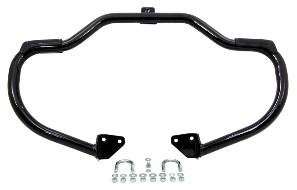 Black Engine Guard/W Footrest Fxd06 17 Highway Peg Crash Bar V-Twin Manufacturing Default Title