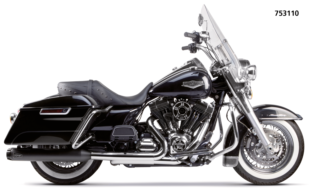 2 Bros Flh/T95 16 Dual Slip Ons Carbon Bl Slip-On & Muffler Two Brothers Racing