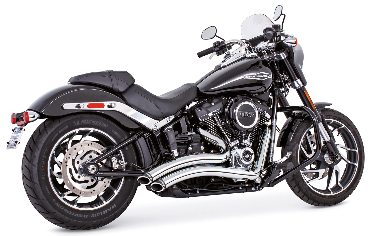 Sharp Curved Radius St18 Up Chr/Blk 2-2 Full Exhaust System Freedom Performance Exhaust