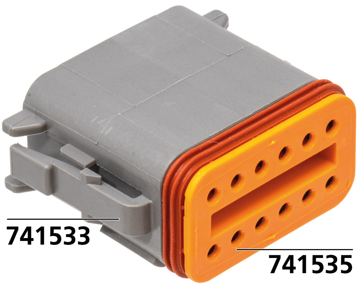 12 Pole Grey Socket Housing Electrical Connector Deutsch Connectors Default Title