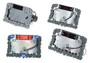 Gzp Licenceplate Led Chr/W Skulls Side M Taillight With License Plate Mount Zodiac Default Title