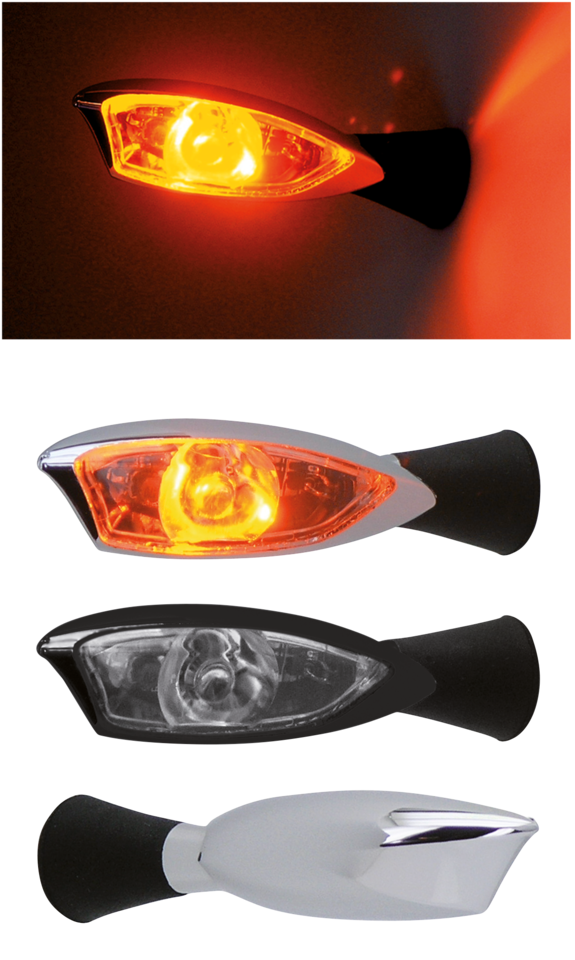 Gzp Chrome E Appr Led Turn Signals, Pair Turn Signal Zodiac