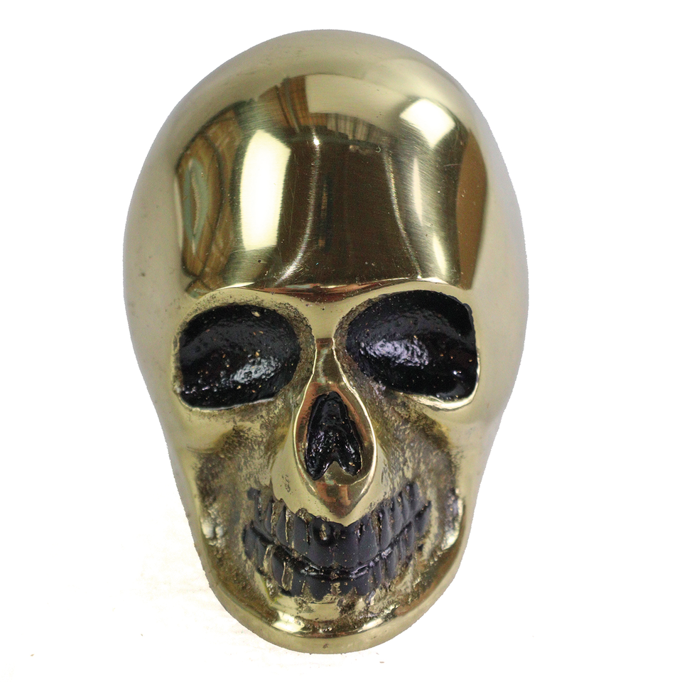 Brass Skull Style Shifter Knob 3/8" Thre Hand Shifter V Twin Mfg