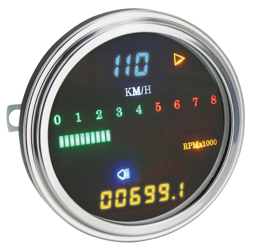Gzp Full Digital Kph Speedo/Tacho Cabled Speedometer & Tachometer Combo Zodiac