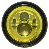 Headlight 7" Chrome/Yellow Lens Light Units Corner Value Parts Default Title