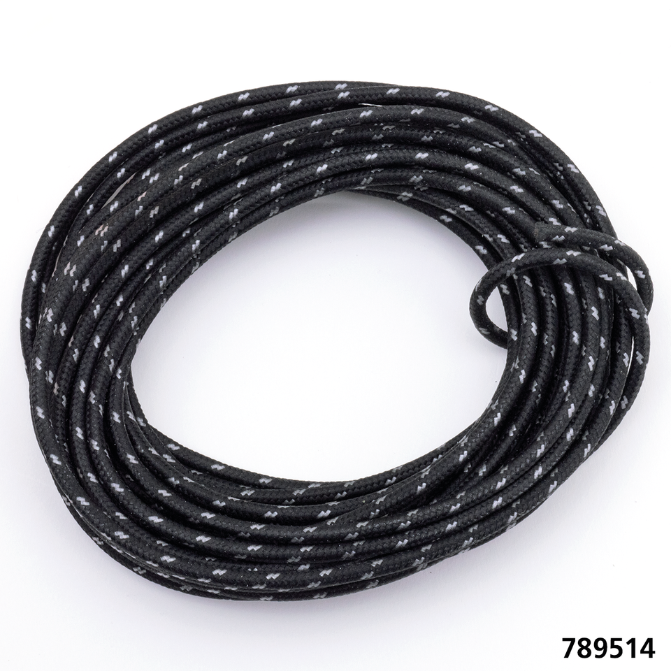 Cloth Covered Wire Black/White 25ft Wiring & Connector V Twin Mfg