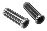 Gzp Streamliner Grip Set Chrome/Rubber 7 Grip Zodiac Default Title