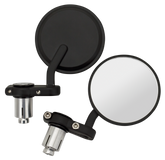 Gzp Solo Black 7/8" Bar End Cafe Mirrors Mirror & Component Zodiac Default Title