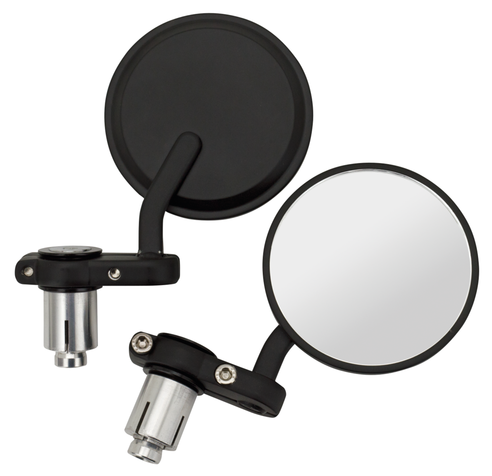 Gzp Solo Black 7/8" Bar End Cafe Mirrors Mirror & Component Zodiac Default Title