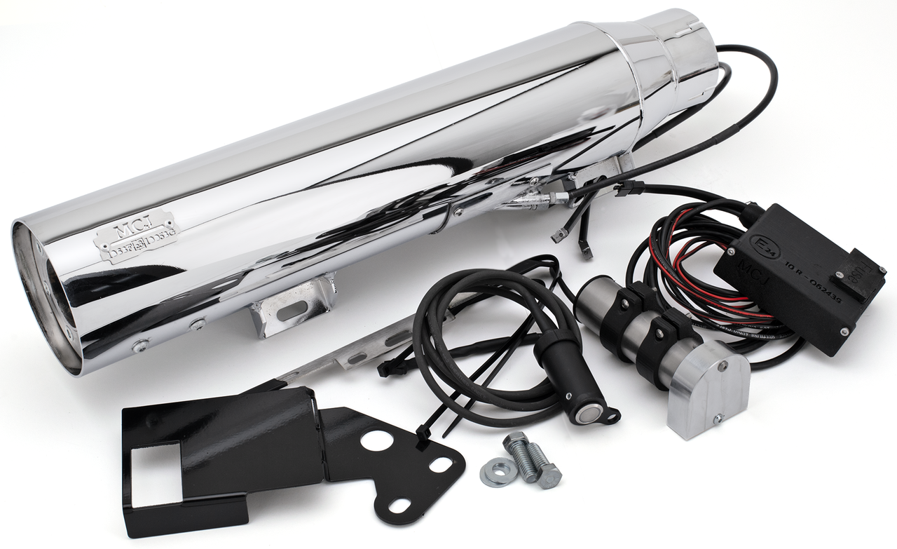 Mcj 100 Striped End Cap St25 Up Chrome Exhaust End Cap Mcj Default Title