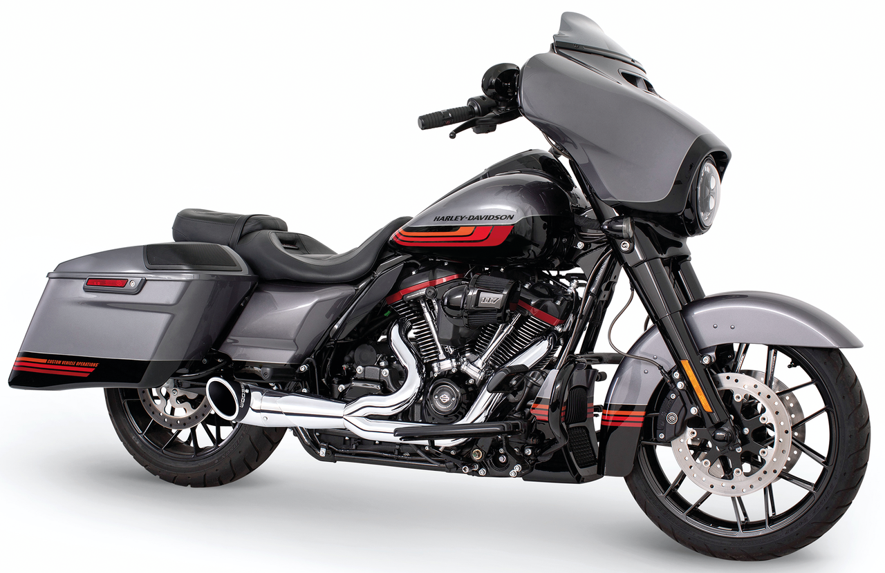 2 1 Turnout Chr/Blk Sculp Flh/T17 Up 2-1 Full Exhaust System Freedom Performance Exhaust Default Title