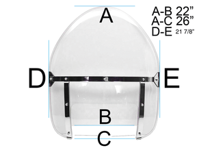 Replica Clear Windshield Fl49 59 Windshield V Twin Mfg