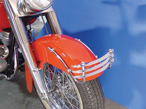 Front Fender Grill Chrome Fl55 57 Fender Tip, Trim & Ornament V Twin Mfg